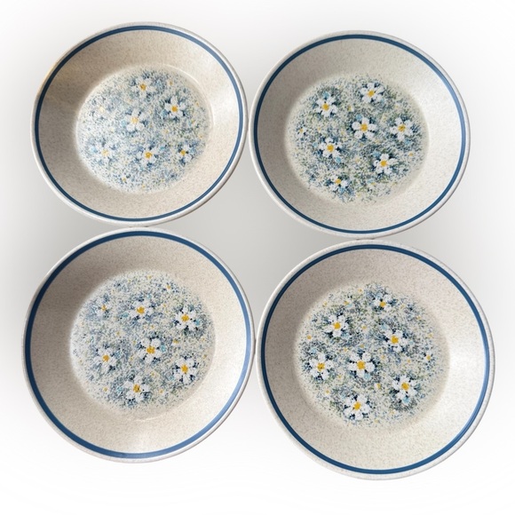 Lenox Temper-Ware Dewdrops Floral Salad Plates – Set of 4 - Picture 1 of 7